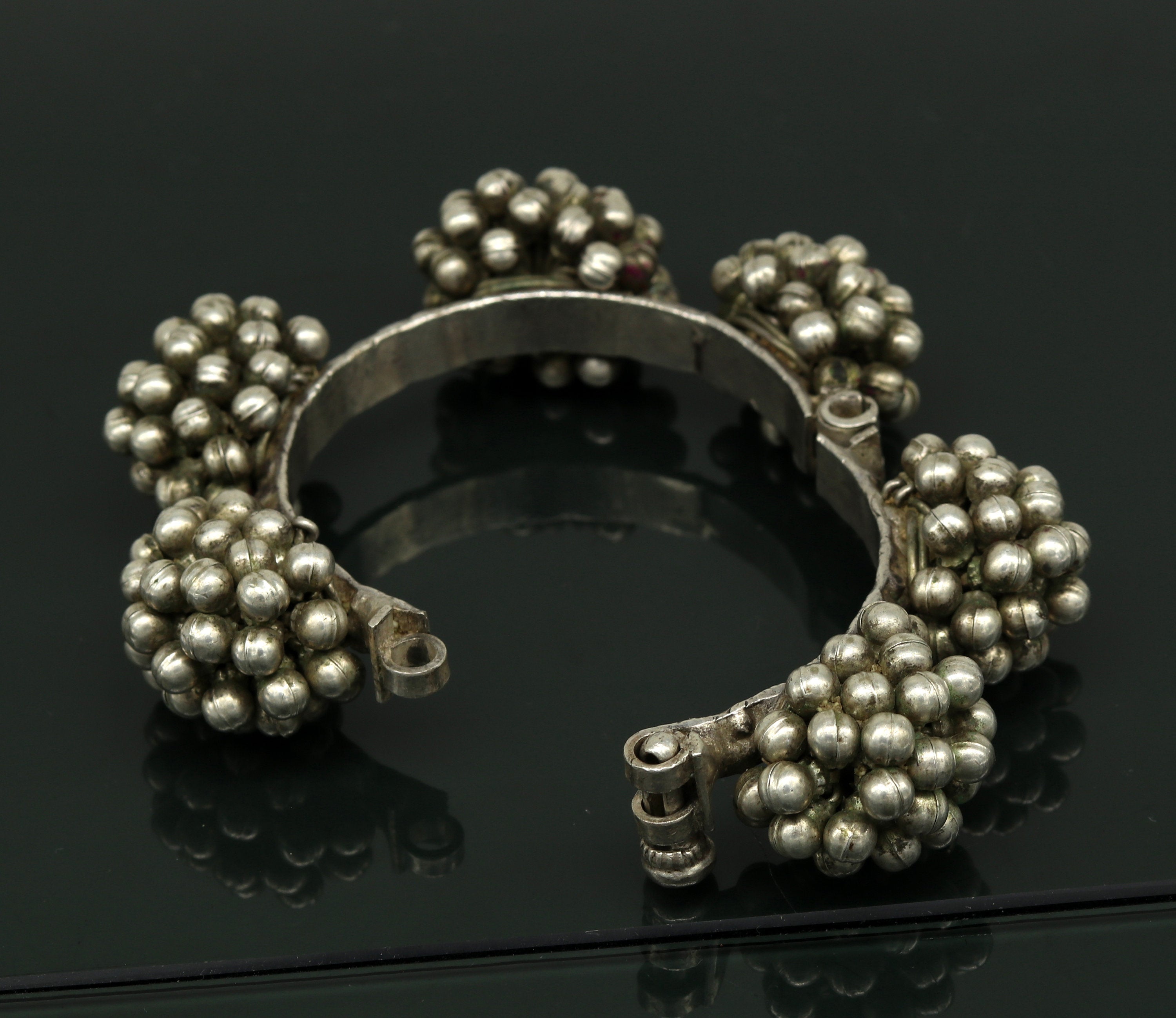 Gemma - Vintage Multi-Colored Brass Cuff Bracelet